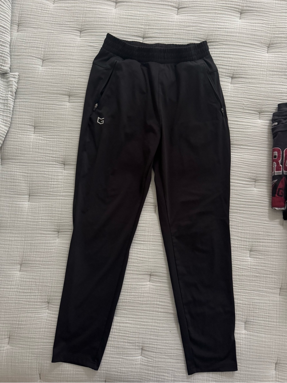 Men's Black Performance Joggers with Zip Pockets
